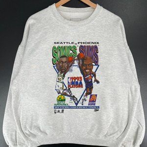 1993 Western Finals Auto shirt seattle sonics phoenix suns sweatshirt